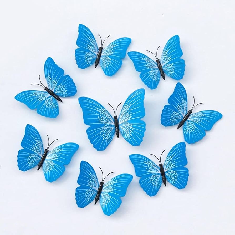 Amazon.co.jp: LZHLMCL 立体バタフライウォールステッカー 50pcs